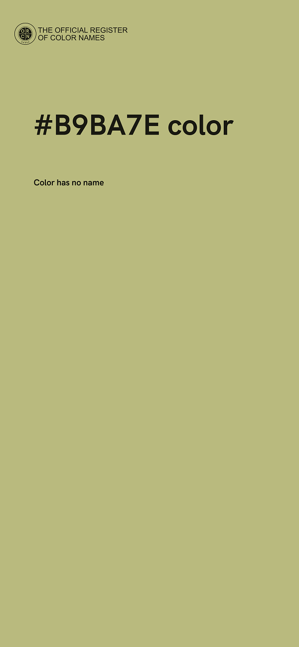 #B9BA7E color image