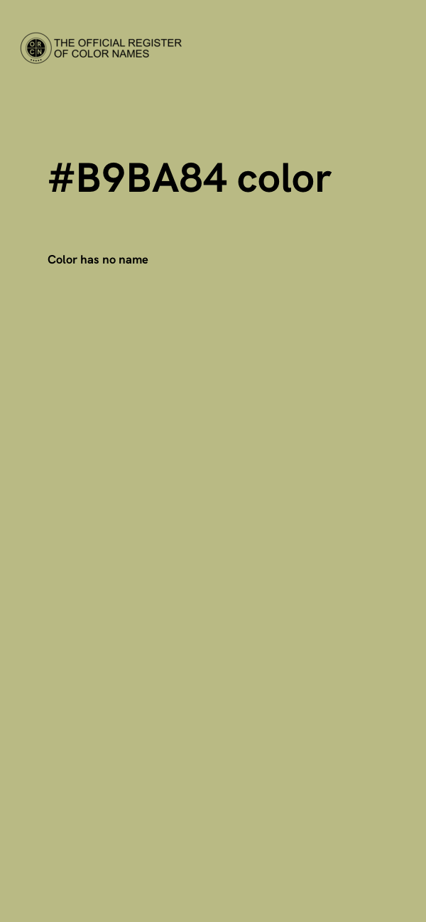 #B9BA84 color image