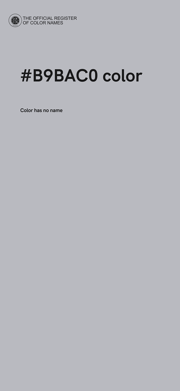#B9BAC0 color image