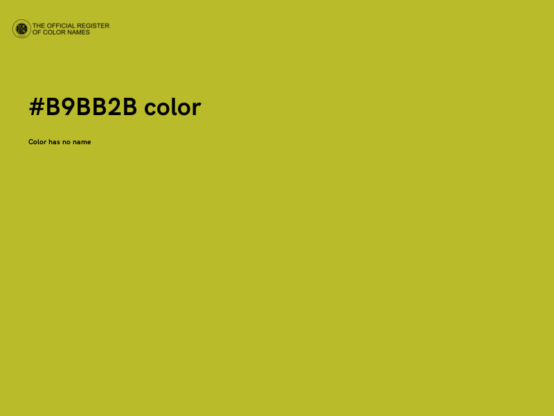 #B9BB2B color image