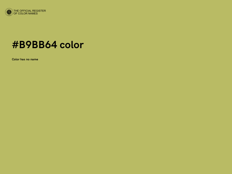#B9BB64 color image