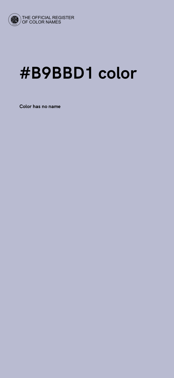 #B9BBD1 color image