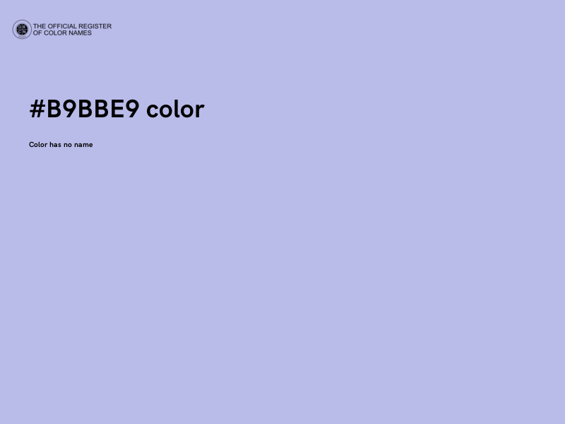 #B9BBE9 color image
