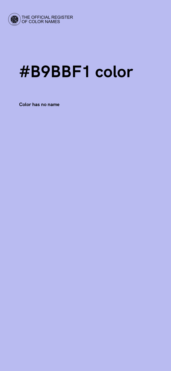 #B9BBF1 color image