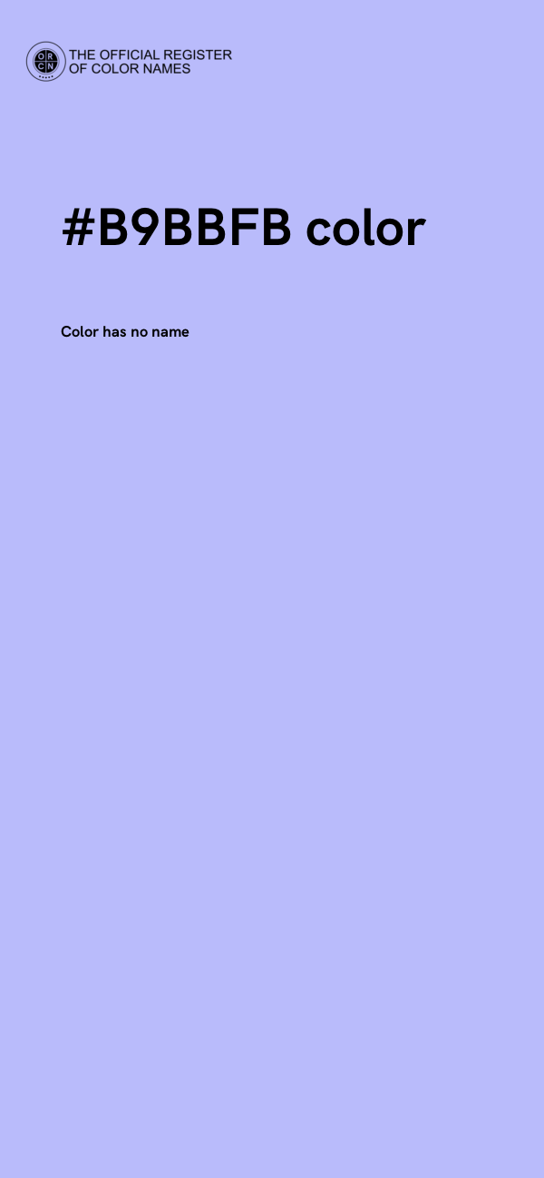 #B9BBFB color image