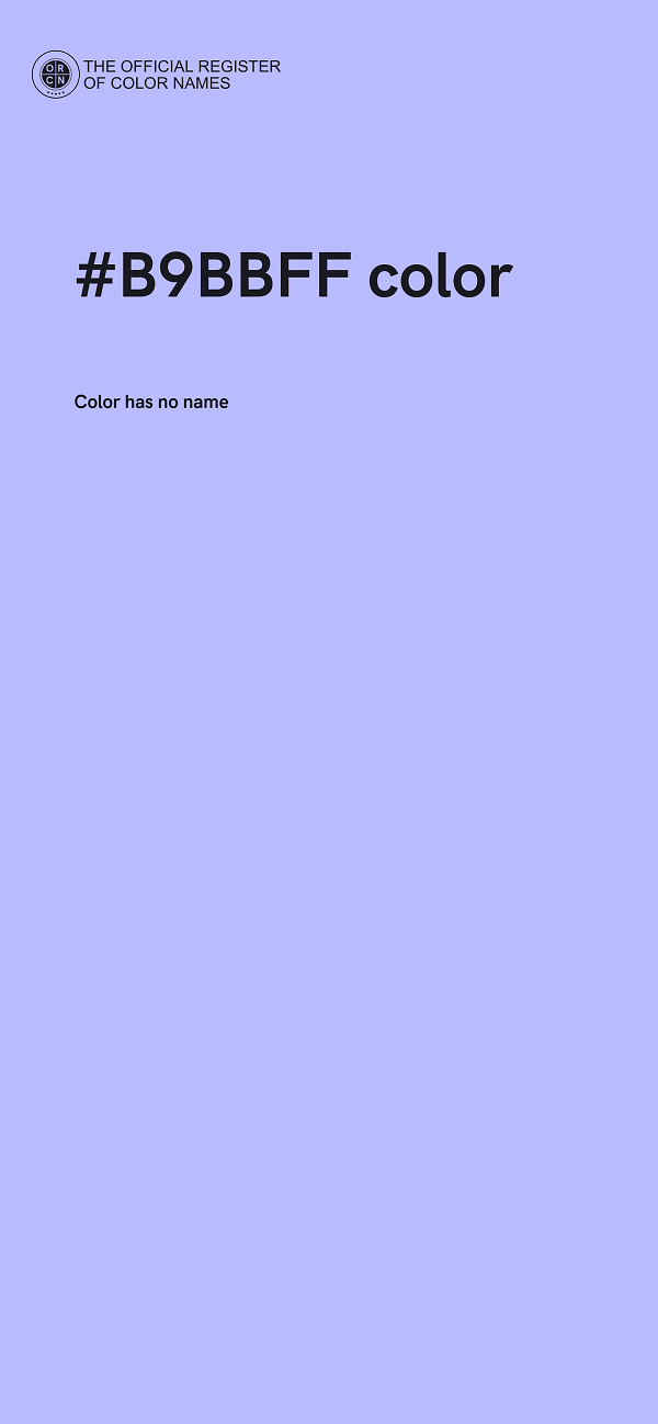 #B9BBFF color image