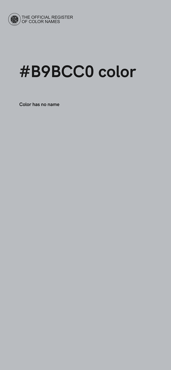 #B9BCC0 color image