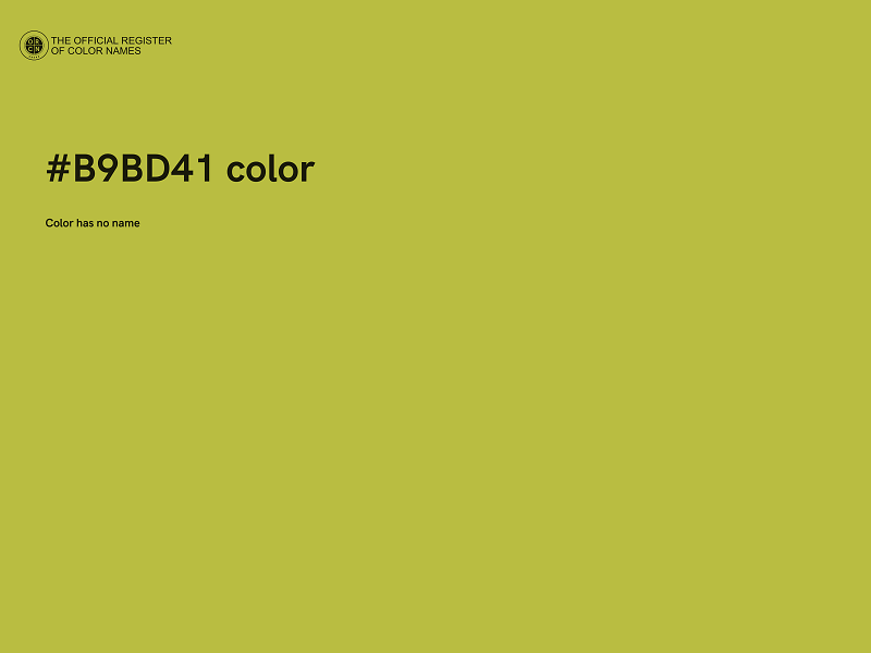 #B9BD41 color image