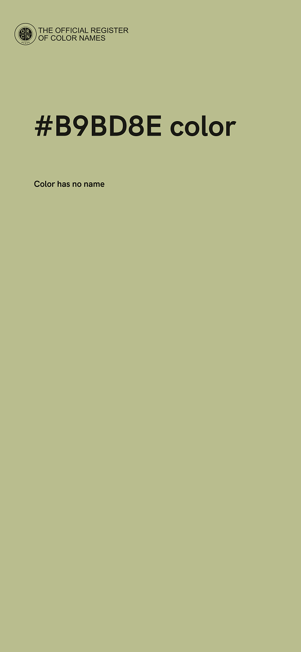 #B9BD8E color image