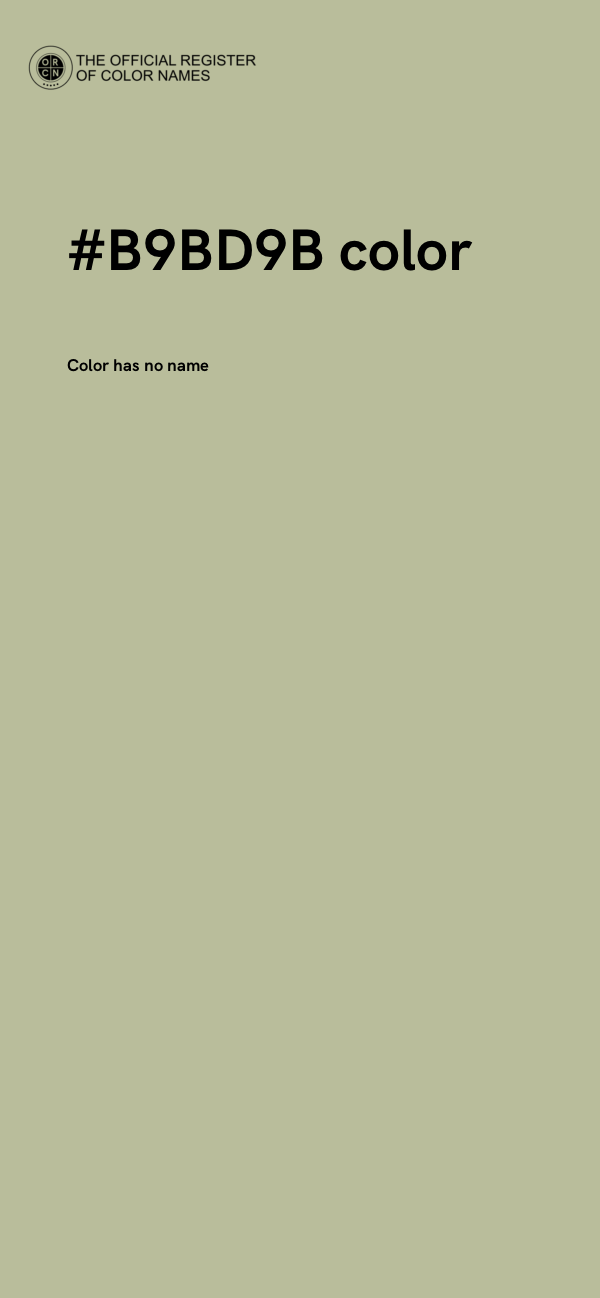 #B9BD9B color image