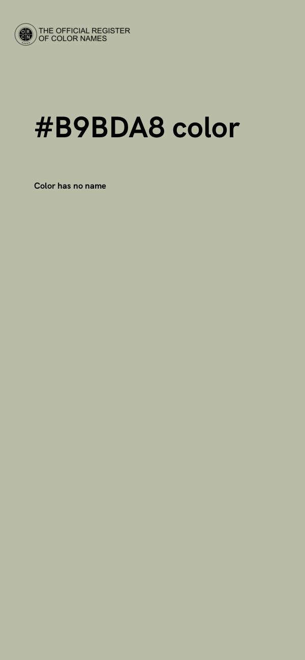 #B9BDA8 color image