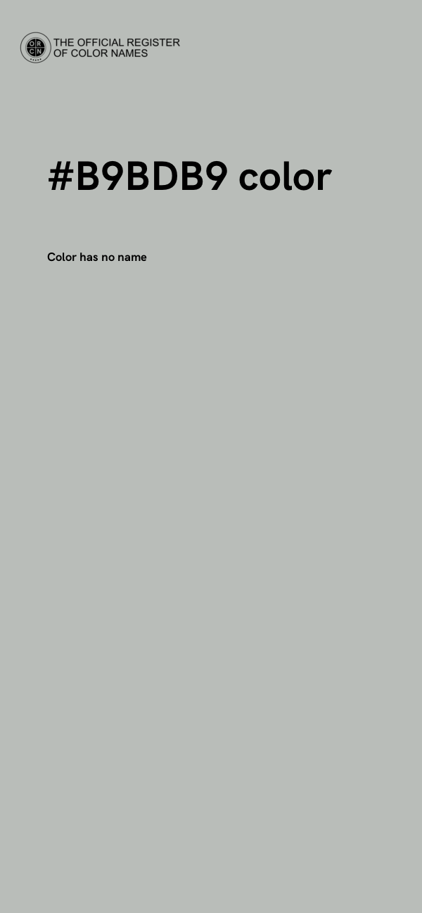 #B9BDB9 color image