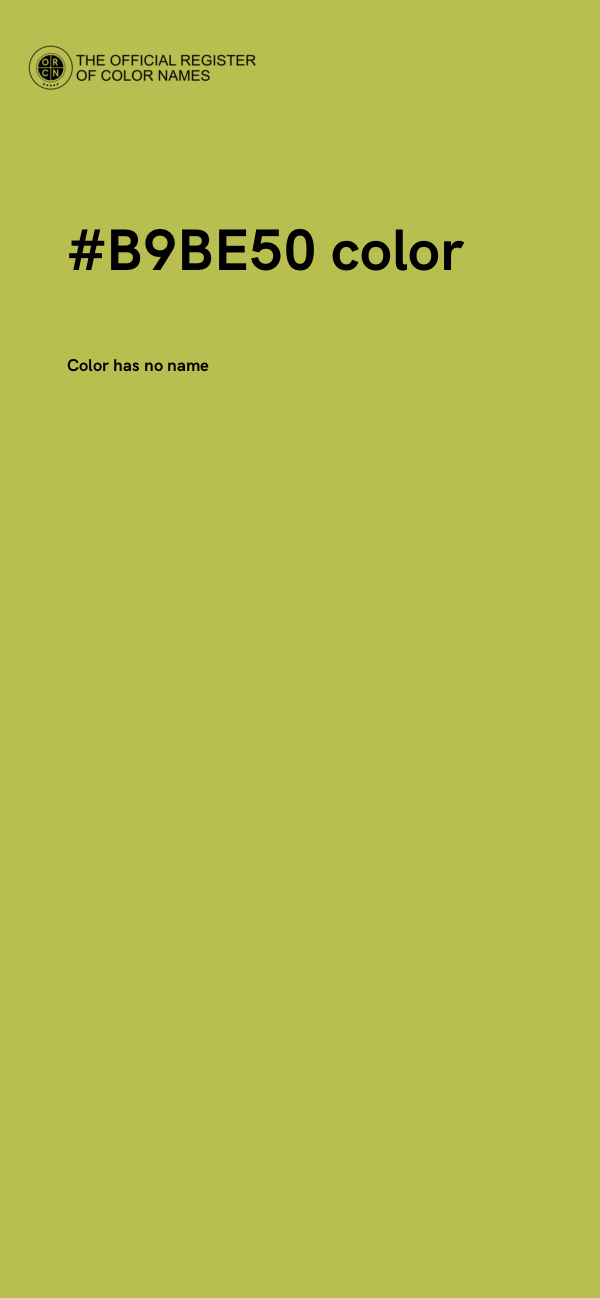 #B9BE50 color image