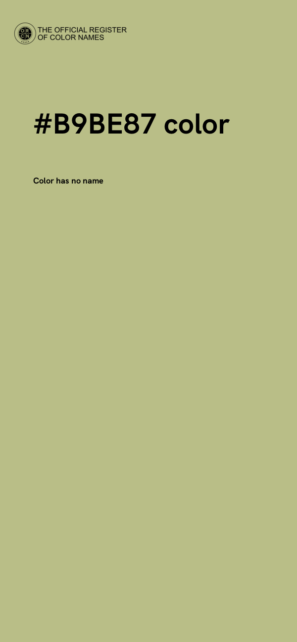 #B9BE87 color image