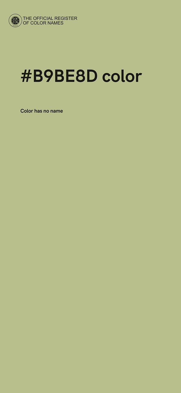 #B9BE8D color image
