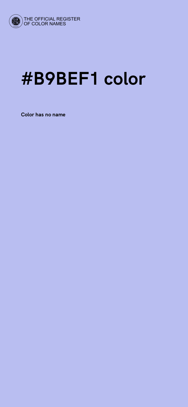#B9BEF1 color image