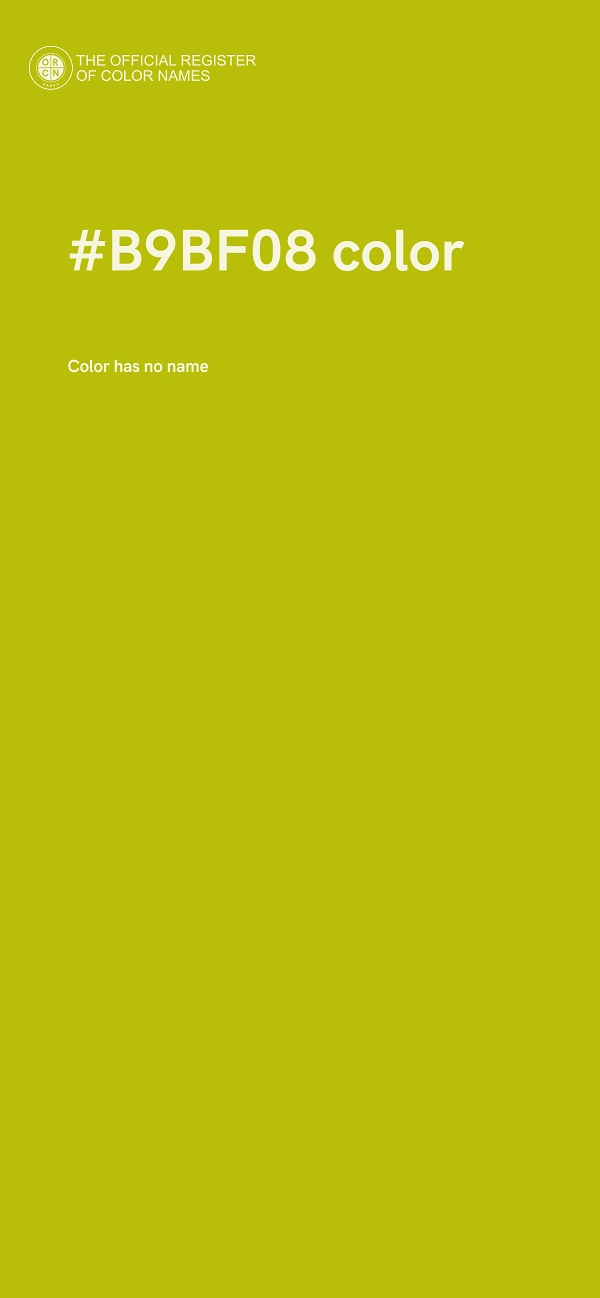 #B9BF08 color image