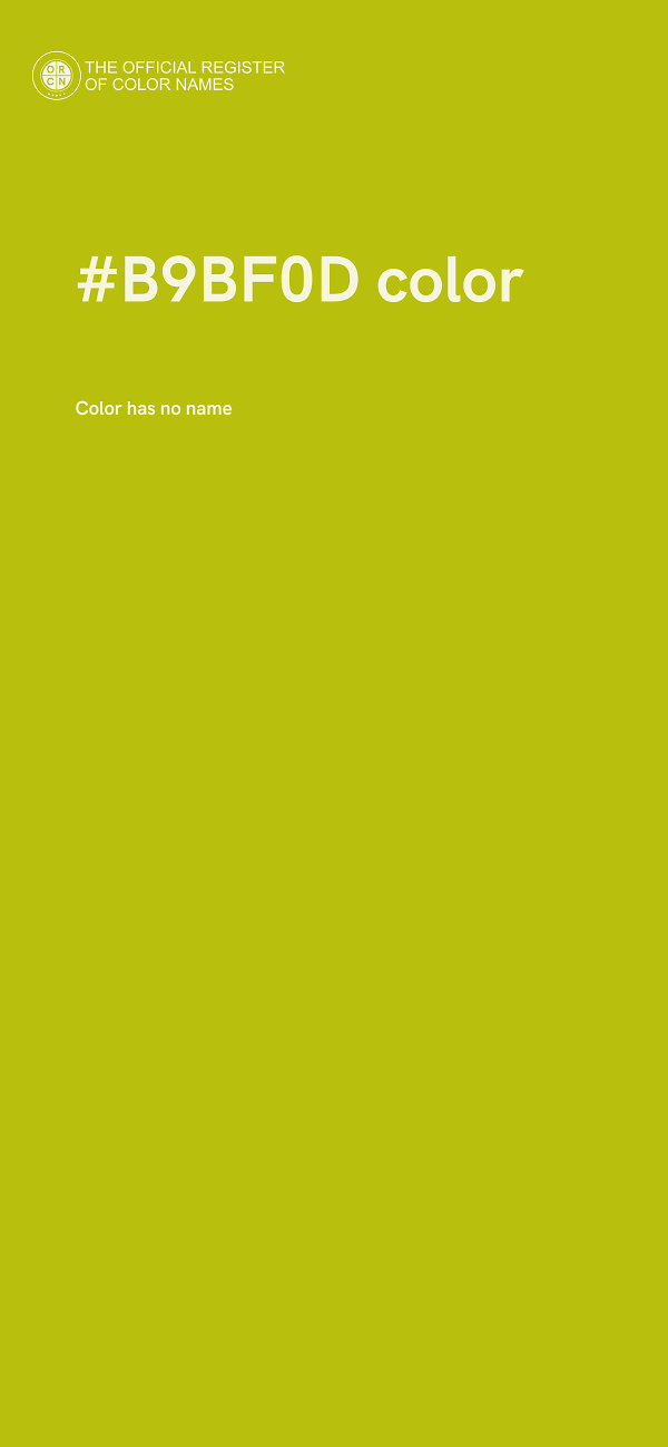 #B9BF0D color image