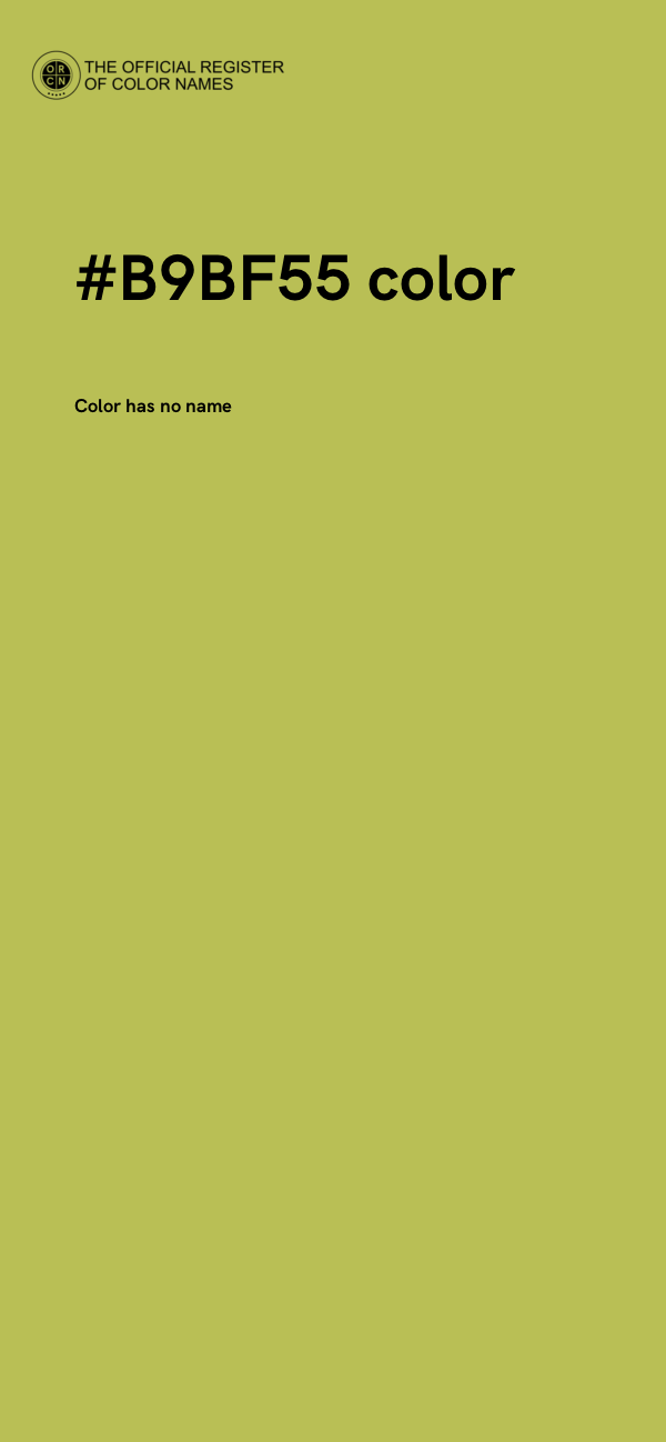 #B9BF55 color image