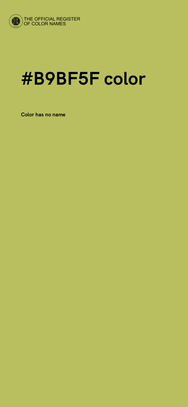 #B9BF5F color image