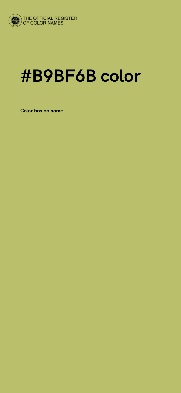 #B9BF6B color image