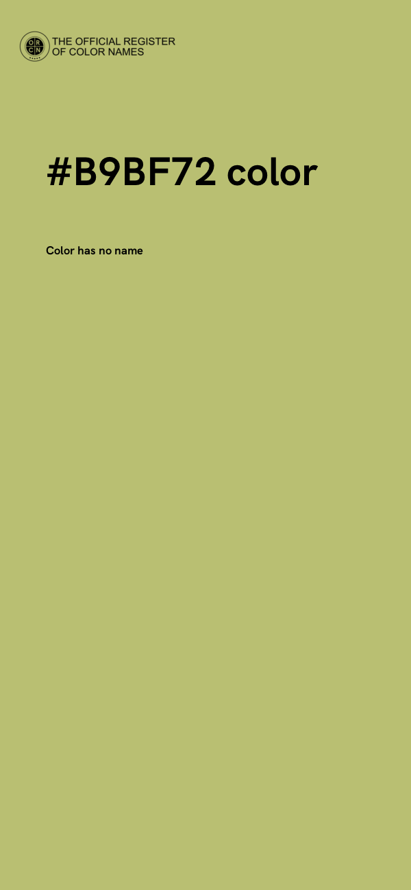 #B9BF72 color image