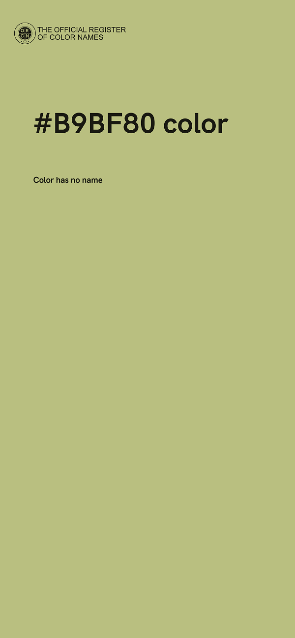 #B9BF80 color image