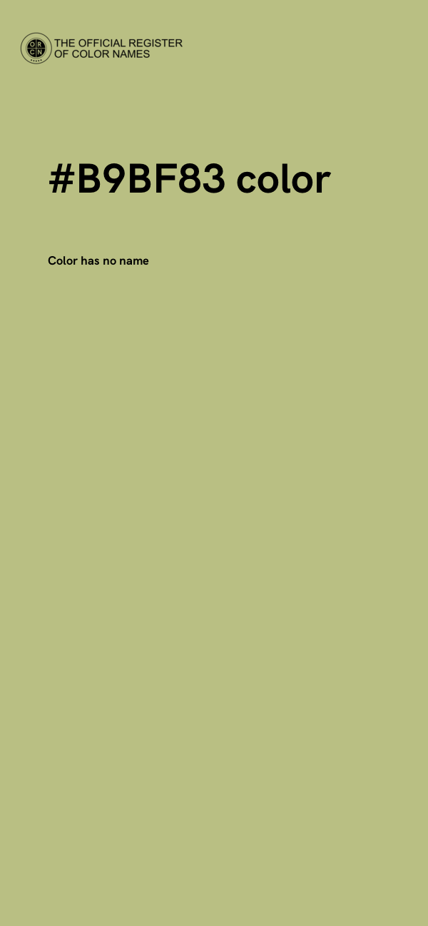 #B9BF83 color image