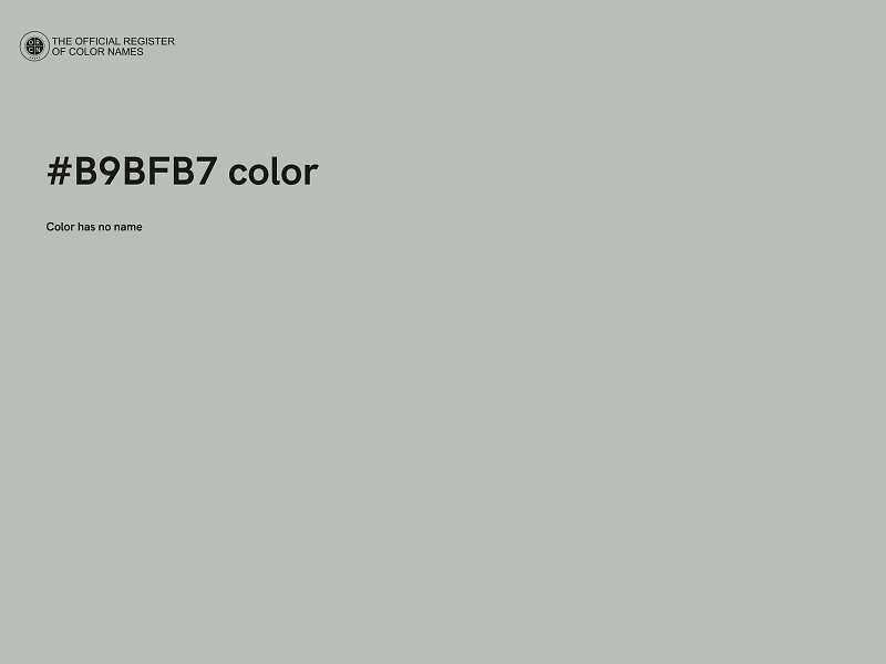 #B9BFB7 color image