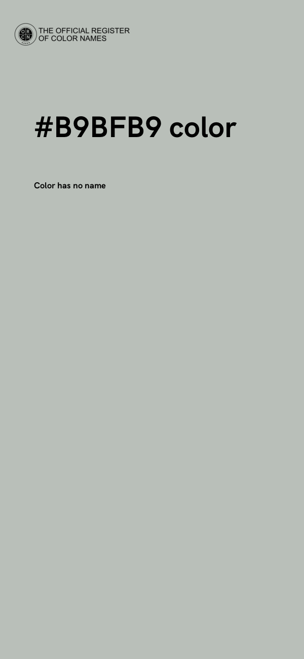#B9BFB9 color image