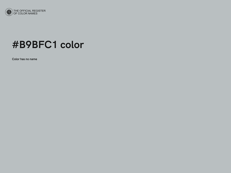 #B9BFC1 color image