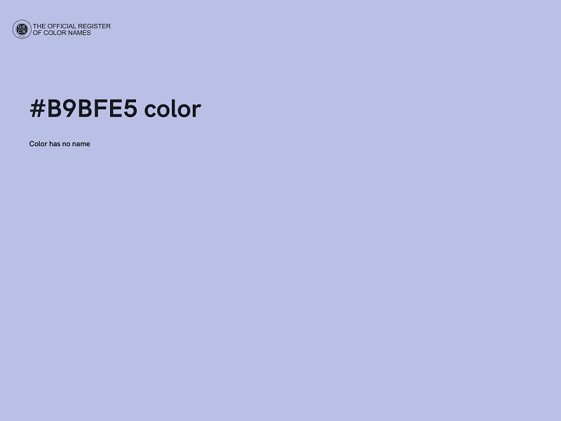 #B9BFE5 color image