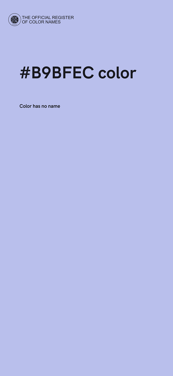 #B9BFEC color image