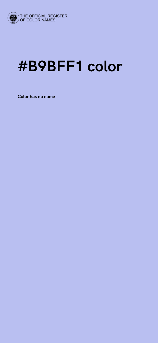 #B9BFF1 color image