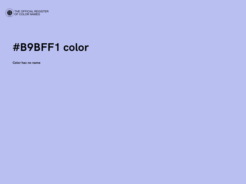 #B9BFF1 color image