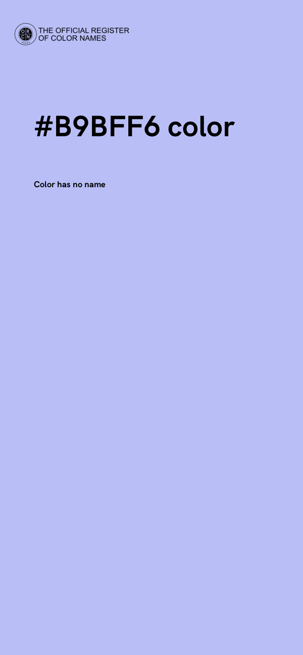 #B9BFF6 color image