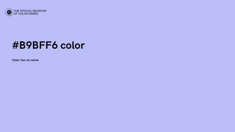 #B9BFF6 color image
