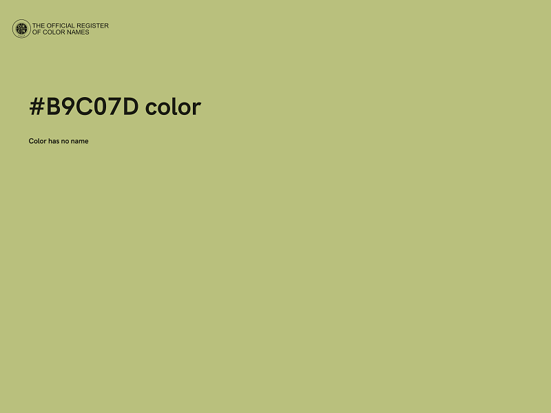 #B9C07D color image