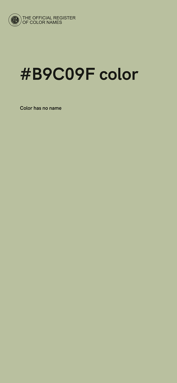 #B9C09F color image