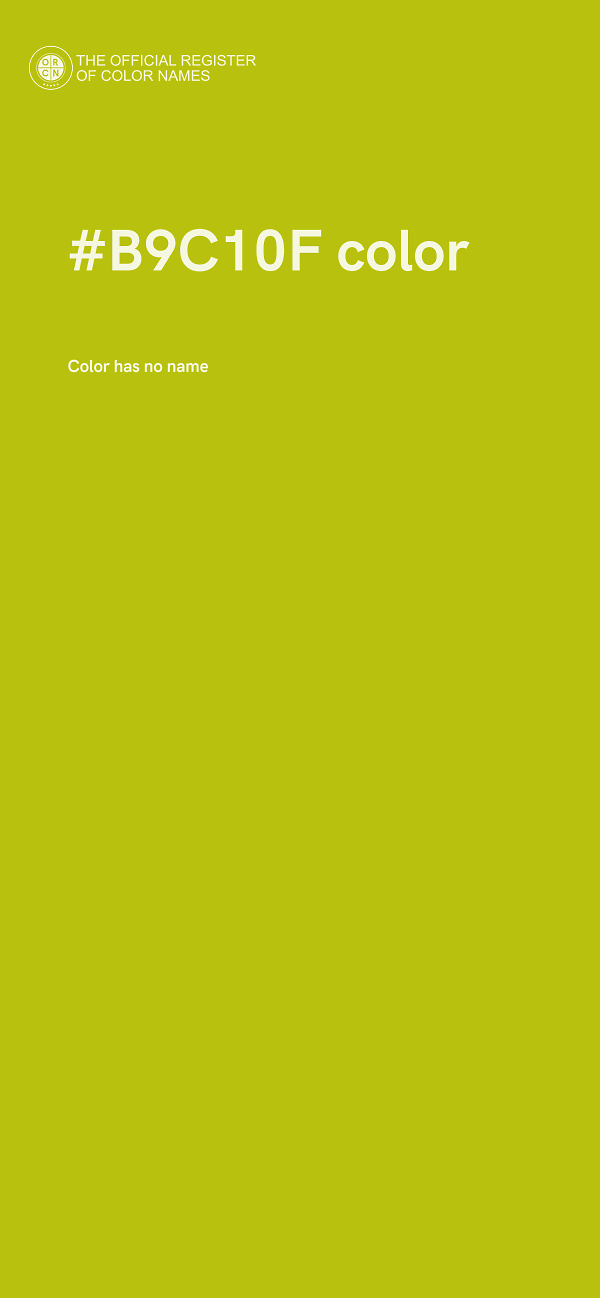 #B9C10F color image