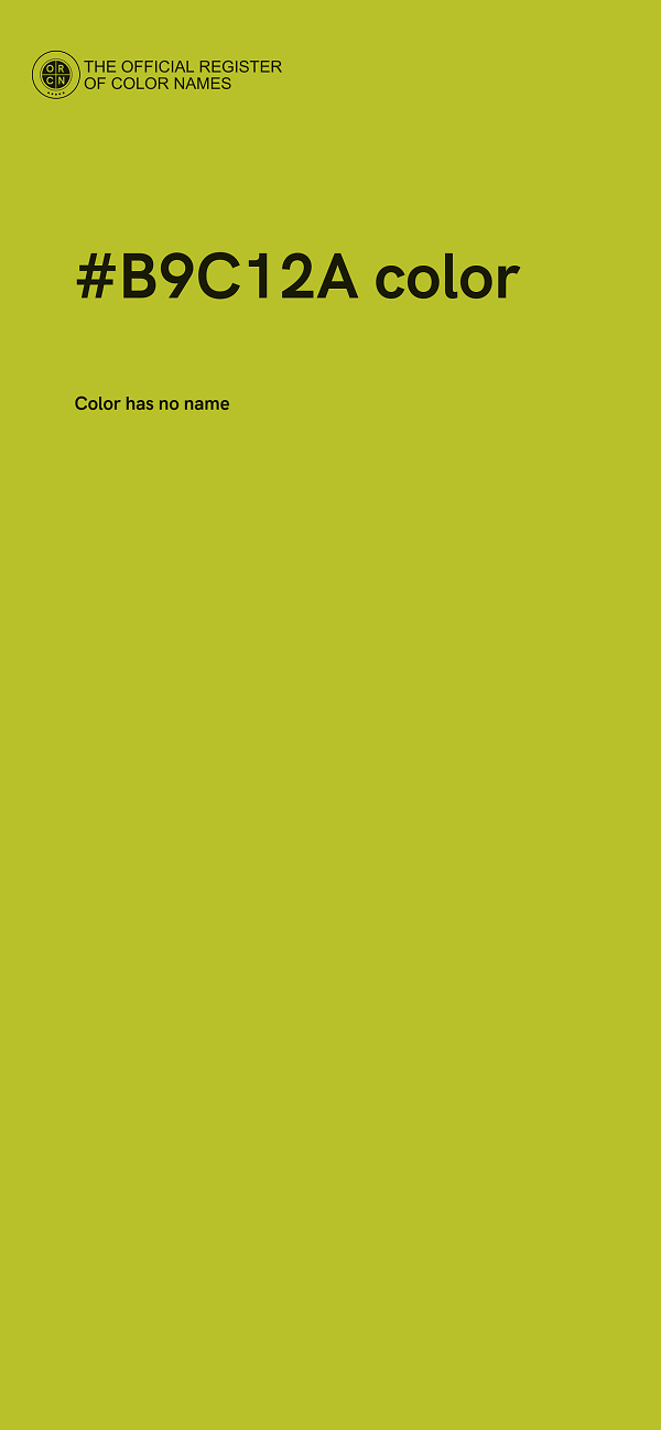 #B9C12A color image