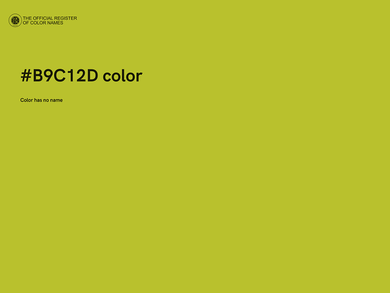 #B9C12D color image