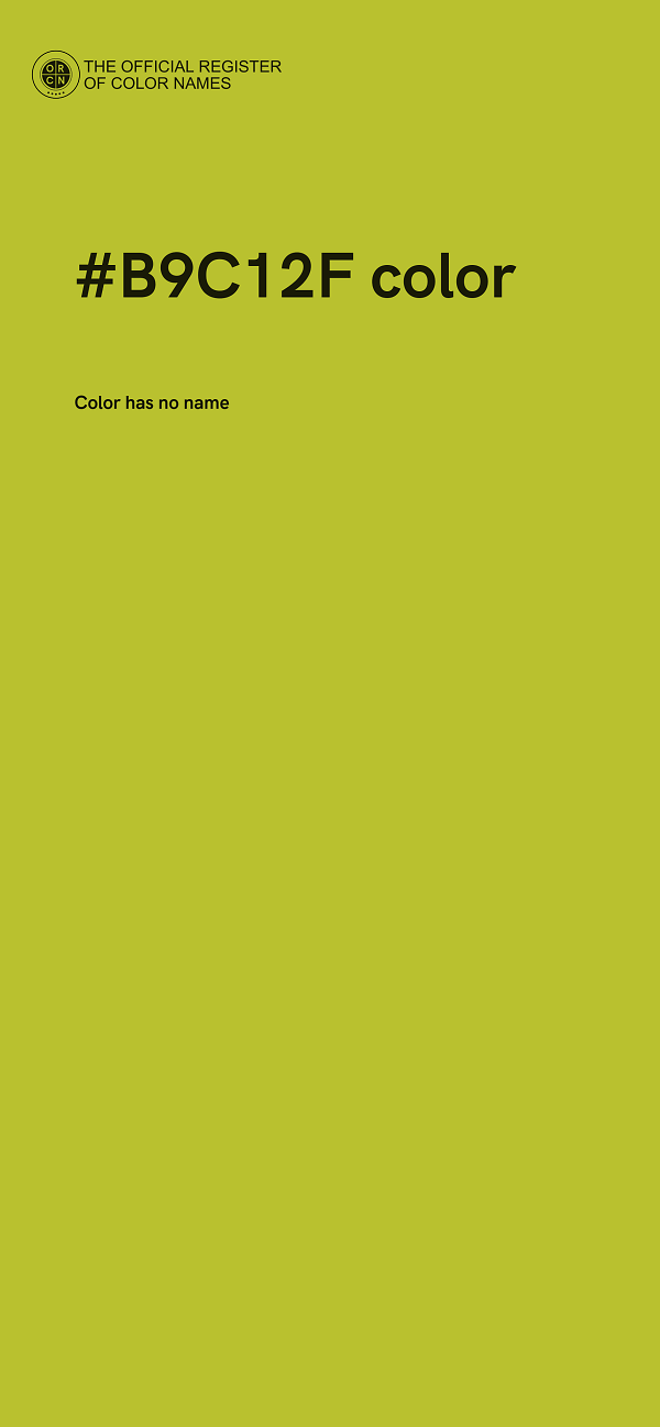#B9C12F color image