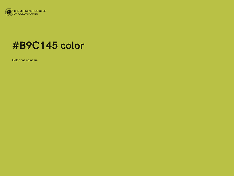 #B9C145 color image