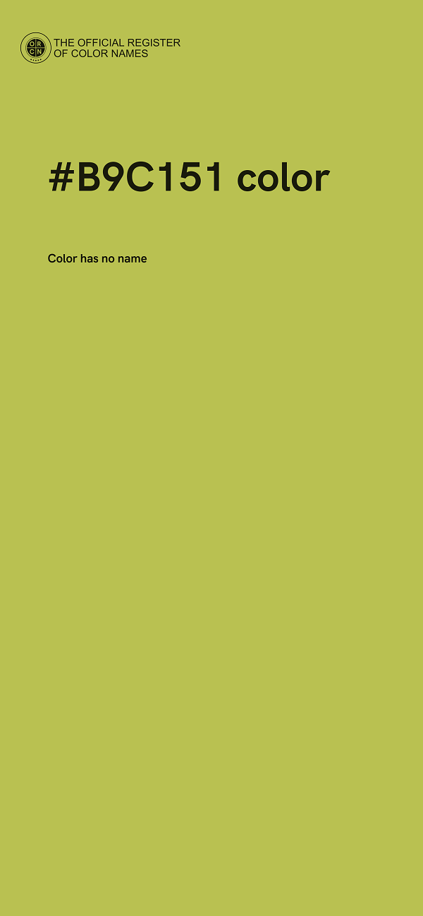 #B9C151 color image