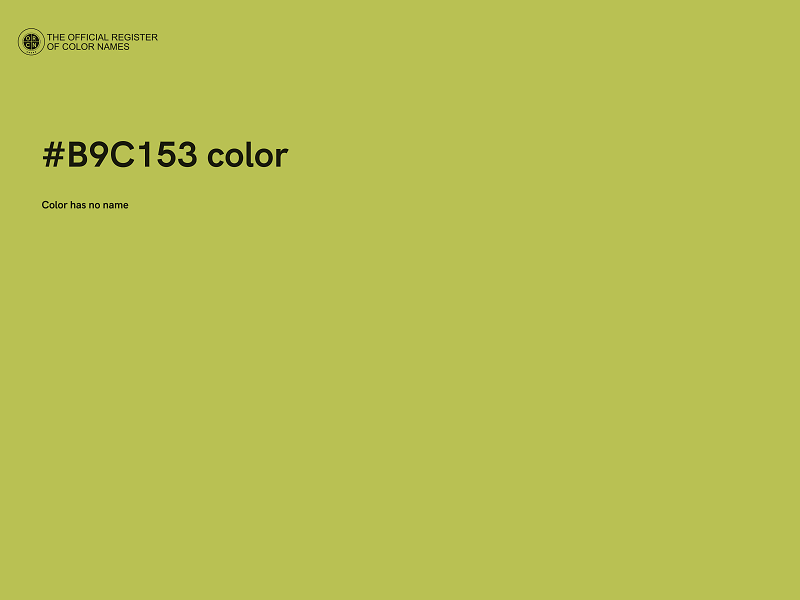 #B9C153 color image