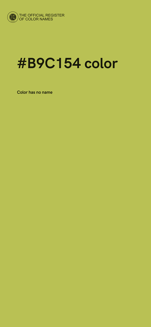 #B9C154 color image