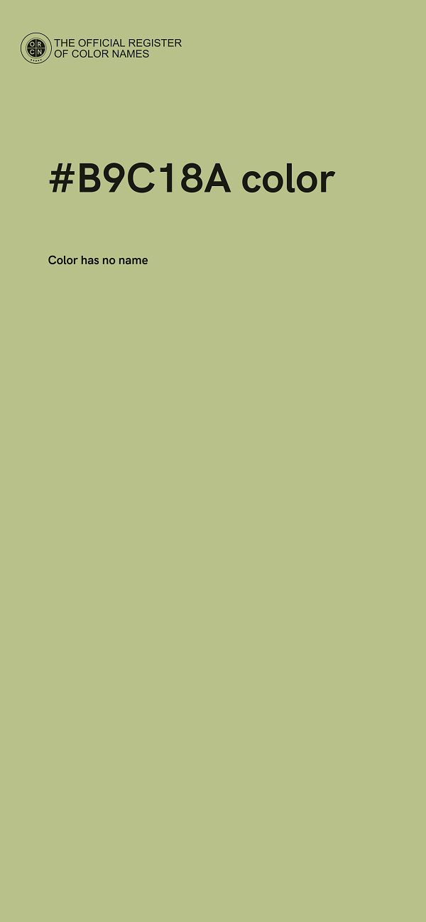 #B9C18A color image