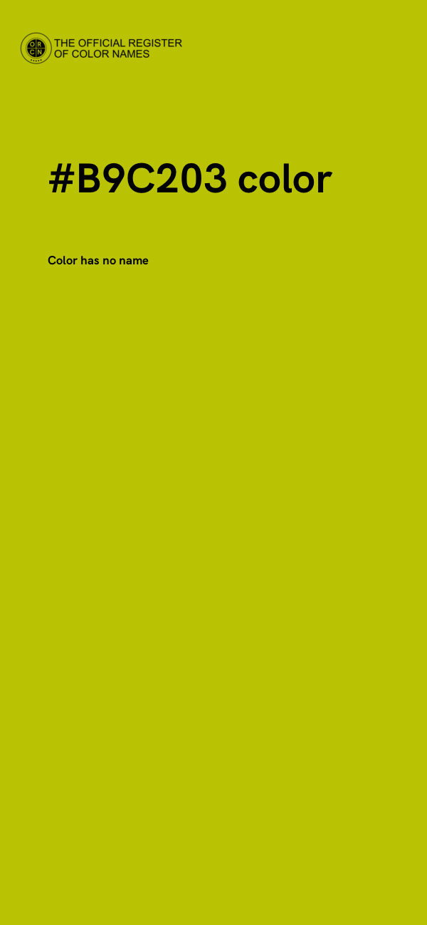 #B9C203 color image