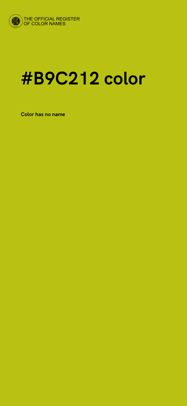 #B9C212 color image
